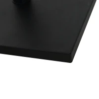 Outsunny 11kg Square Cement Parasol Base Concrete Umbrella Weight Stand Holder Patio Outdoor Garden Black(m-7)