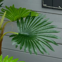 HOMCOM Artificial Tropical Palm Tree Fake Decorative Plant in Nursery Pot for Indoor Outdoor Décor, 135cm(m-7)