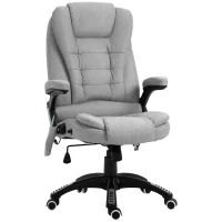 Vinsetto Reclining Heated Massage Office Chair Grey(m-1)
