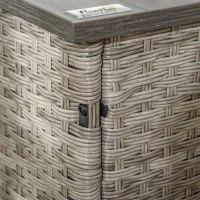 PawHut Wicker Dog House End Table Furniture, Rattan Pet Cat  Bed with Soft Cushion, Adjustable Feet, for X-Small Dogs 60 x 44 x 51.5 cm(m-8)