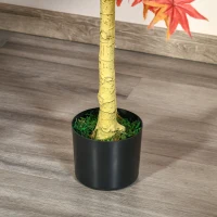HOMCOM Artificial Realistic Red Maple Tree Faux Decorative Plant in Nursery Pot for Indoor Decor, 135cm(m-10)