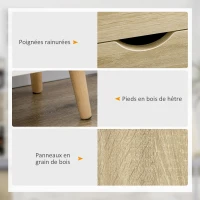 HOMCOM Buffet design scandinave 4 tiroirs 4 niches range bouteilles(m-7)