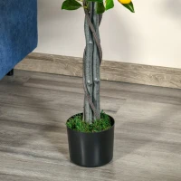 HOMCOM Artificial Lemon Tree Fake Decorative Fruits Plant in Nursery Pot for Indoor Decor(m-7)