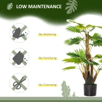 HOMCOM Artificial Tropical Palm Tree Fake Decorative Plant in Nursery Pot for Indoor Outdoor Décor, 135cm(m-6)