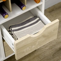 HOMCOM Buffet design scandinave 4 tiroirs 4 niches range bouteilles(m-8)