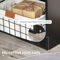 HOMCOM 120cm Modern Computer Desk Bookshelf Writing Table Workstation 6 Shelves - Black(m-6)