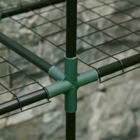 Outsunny 222L x 30W x 114H cm 3 Tier Metal Plant Stand, Greenhouse Staging Flower Pot Shelf, Flower Display Shelf, Storage Rack for Outdoor Indoor Garden Balcony Garage(m-7)