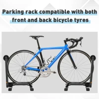 HOMCOM Bike Parking Rack, Foldable, 5.5cm Wide Wheel Metal Nylon Black(m-5)