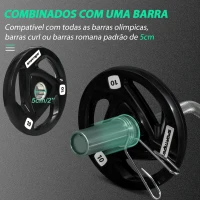 SPORTNOW Conjunto de 2 Discos de Pesos Olimpicos 10kg Ferro Fundido Placas de Peso com Orifício de 5cm Ø32x4cm Preto(m-5)