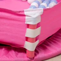 ZONEKIZ Trampolim Infantil 3 em 1 para Crianças de 1-6 Anos com Corrimão Amovível Mini Trampolim para Interior Ø96x74cm Rosa(m-8)