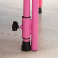 ZONEKIZ Trampolim Infantil 3 em 1 para Crianças de 1-6 Anos com Corrimão Amovível Mini Trampolim para Interior Ø96x74cm Rosa(m-9)