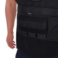 Kamizelka treningowa HOMCOM 20 kg, kamizelka obciążeniowa, trening siłowy, Oxford, żelazo, czarna(m-8)