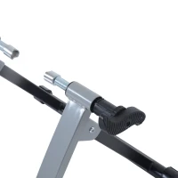 HOMCOM Rolo de Treinamento Magnético para Bicicleta Ciclotreinador Dobrável 54,4x 47,2,x39,1cm Prata e Preto(m-9)