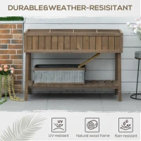 Outsunny Wooden Raised Garden Bed, Raised Planter Boxes, 8 Boxes 110L x 46W x 76Hcm Brown(m-5)
