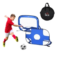 HOMCOM Pop up Goals, Small Football Net, for Kids Backyard Outdoor Sports and Practice(m-11)