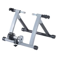 HOMCOM Rolo de Treinamento Magnético para Bicicleta Ciclotreinador Dobrável 54,4x 47,2,x39,1cm Prata e Preto(m-1)
