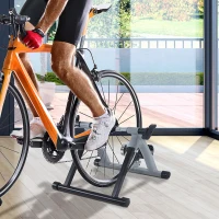 HOMCOM Rolo de Treinamento Magnético para Bicicleta Ciclotreinador Dobrável 54,4x 47,2,x39,1cm Prata e Preto(m-10)