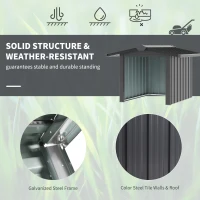 OUTSUNNY Automatic Lawn Mower Shed with Pointed Roof, Outdoor Storage, Steel, 88cm x 87cm(m-4)