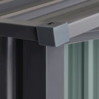 OUTSUNNY Automatic Lawn Mower Shed with Pointed Roof, Outdoor Storage, Steel, 88cm x 87cm(m-8)