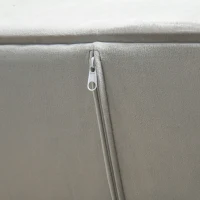 HOMCOM Modern Convertible Sofa Futon Velvet-Touch Tufted Couch Compact Loveseat with Adjustable Split Back, Light Grey(m-8)