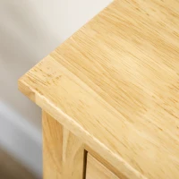 HOMCOM Liquor Cabinet Wine Storage Cabinet with 20-Bottle Wine Racks 2 Drawers for Kitchen Dining Room Natural Wood Effect(m-9)