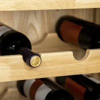 HOMCOM Liquor Cabinet Wine Storage Cabinet with 20-Bottle Wine Racks 2 Drawers for Kitchen Dining Room Natural Wood Effect(m-8)