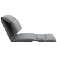 HOMCOM Poltrona da Terra con Schienale Reclinabile in Tessuto, 71x72x60cm, Grigio Scuro(m-11)