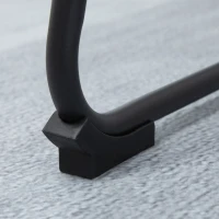 HOMCOM Juego de 2 Taburetes Altos de Cocina Tapizado en PU Taburetes de Bar de Estilo Moderno 43x43x82 cm Negro(m-8)