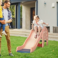 AIYAPLAY Tobogán para Niños 18-48 Meses Tobogán Infantil para Interior y Exterior Jardín Máx.50 kg 182x43,5x77,5 cm Rosa(m-10)