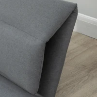 HOMCOM Poltrona da Terra con Schienale Reclinabile in Tessuto, 71x72x60cm, Grigio Scuro(m-8)