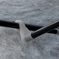 HOMCOM Szafa z Tkaniny Flizelinowej, Szafa Składana, z 3 Szufladami, 125 cm x 43 cm x 162,5 cm, Szary(m-9)