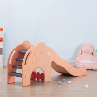 AIYAPLAY Tobogán para Niños 18-48 Meses Tobogán Infantil para Interior y Exterior Jardín Máx.50 kg 182x43,5x77,5 cm Rosa(m-8)