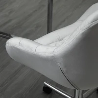 Vinsetto Home Office Chair Velvet Ergonomic Computer Chair Comfy Desk Chair with Adjustable Height, Arm and Back Support, Grey(m-8)