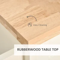 Homcom Insula Bucatarie – Lemn & MDF, Cu Sertare, Dulap & Roti(m-8)