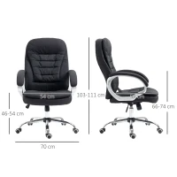 Vinsetto Executive Office Chair Task Chair for Home with Arm, Swivel Wheels, Linen Fabric, Black(m-3)