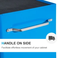 HOMCOM carucior scule cu sertare, 61.5x33x82.5cm, albastru(m-8)