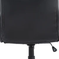 HOMCOM Mid Back Executive Office Chair, Faux Leather Computer Desk Chair with Swivel, Double-Tier Padding, Arm, Wheels, Black(m-10)