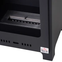 HOMCOM Freestanding Ethanol Fireplace, Bioethanol Fire with 0.9L Tank, 3 Hours Burning Time for Indoor, Black(m-8)