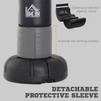 HOMCOM Punching Bag Stand, 5.8 FT-Black(m-6)