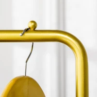 HOMCOM Raft cu 2 carlige pentru intrare, dormitor si sufragerie din metal si marmura, 35x25x170 cm, auriu si negru(m-7)