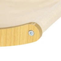 PawHut Raft pentru pisici din PAL si panza pentru odihna si joaca, montat pe perete 44,5x33x9 cm, culoare stejar(m-7)