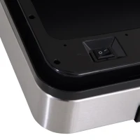 HOMCOM 72L Recycling Sensor Bin Stainless Steel 3 Compartments For Both Wet/Dry Waste w/Removable Lid  Kitchen Home(m-10)