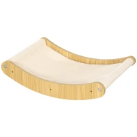 PawHut Raft pentru pisici din PAL si panza pentru odihna si joaca, montat pe perete 44,5x33x9 cm, culoare stejar(m-11)