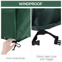 Outsunny Large Outdoor Furniture Cover for Garden Rattan Furniture Set, 600D Oxford, Waterproof Coating, Square - 230L x 230W x 70H cm(m-5)