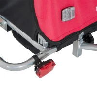 HOMCOM Child Bike Trailer,2-Seater-Black/Red(m-10)