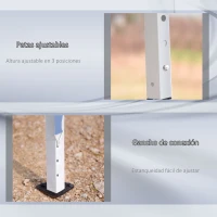 Outsunny Cenador de Jardín 6x3 m Gazebo con Altura Ajustable en 3 Niveles Bolsa de Transporte Marco de Acero Anti-UV Azul(m-5)