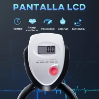 HOMCOM Bicicleta Estática de Fitness con Pantalla LCD Volante de Inercia de 10 kg 47x120x104.5-117cm Rojo y Negro(m-4)