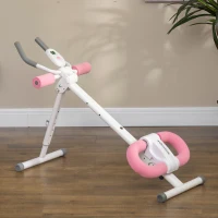 SPORTNOW Foldable Ab Machine, Height Adjustable Abs Trainer with LCD Monitor, for Home Gym Core Stomach Crunch Workout(m-10)