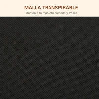 PawHut Cama Elevada para Perros y Gatos Cama Cesta para Mascotas Medianas y Grandes con Cojín Desmontable Lavable y Tela de Malla Transpirable 120x80x30 cm Gris(m-6)