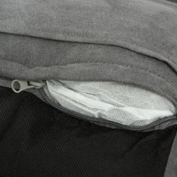 PawHut Cama Elevada para Perros y Gatos Cama Cesta para Mascotas Medianas y Grandes con Cojín Desmontable Lavable y Tela de Malla Transpirable 120x80x30 cm Gris(m-8)